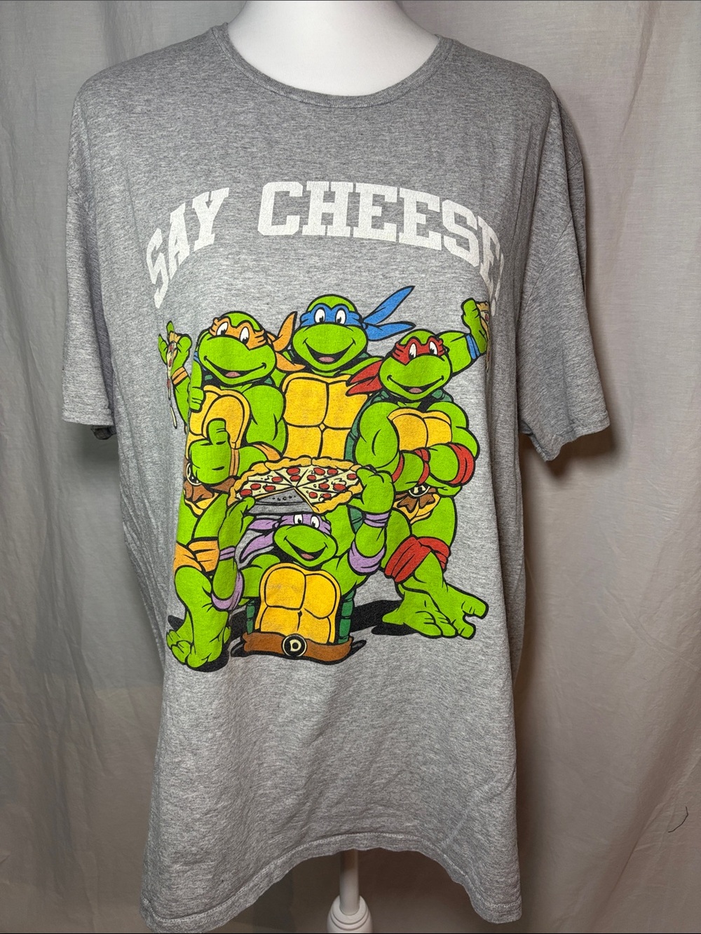 Gray Teenage Mutant Ninja Turtles "Say Cheese" Graphic Tee